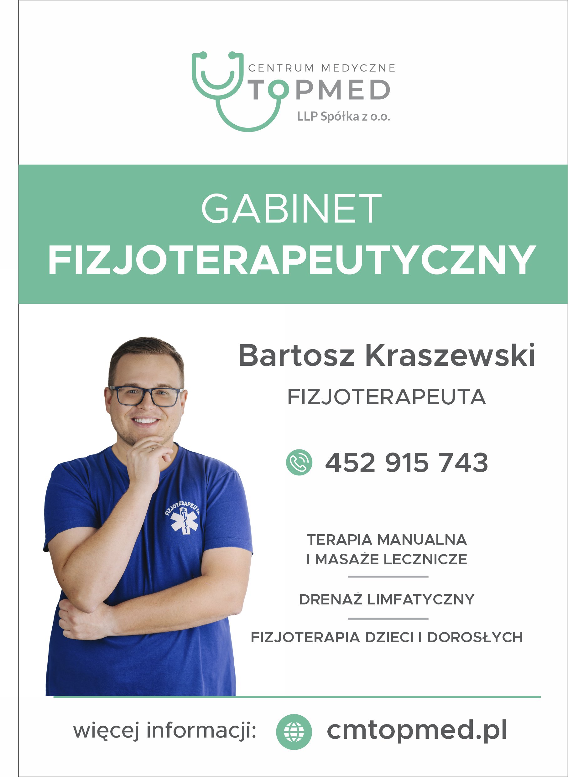 NASZ FIZJOTERAPEUTA ZAPRASZA!